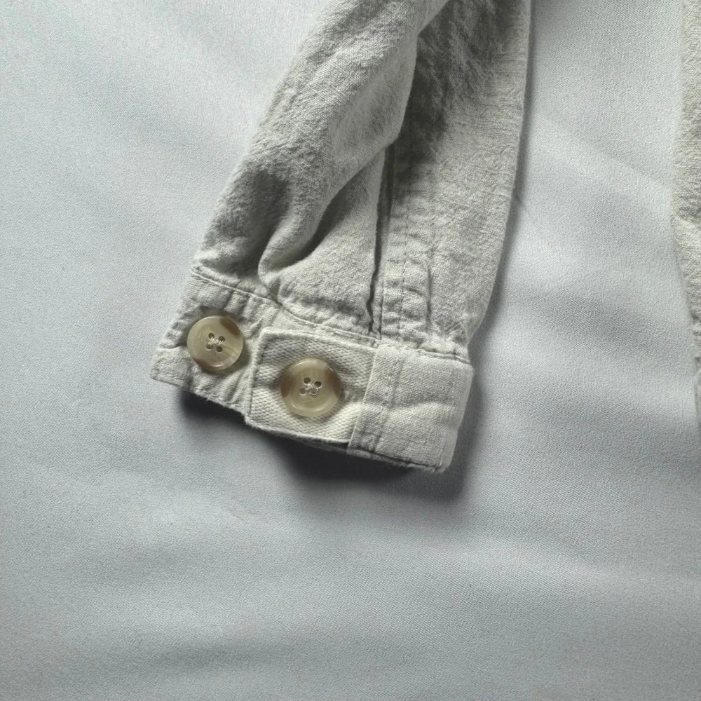 Abercrombie &‎ Fitch Womens XS Beige Utility Jacket Full Zip Drawstring Waist